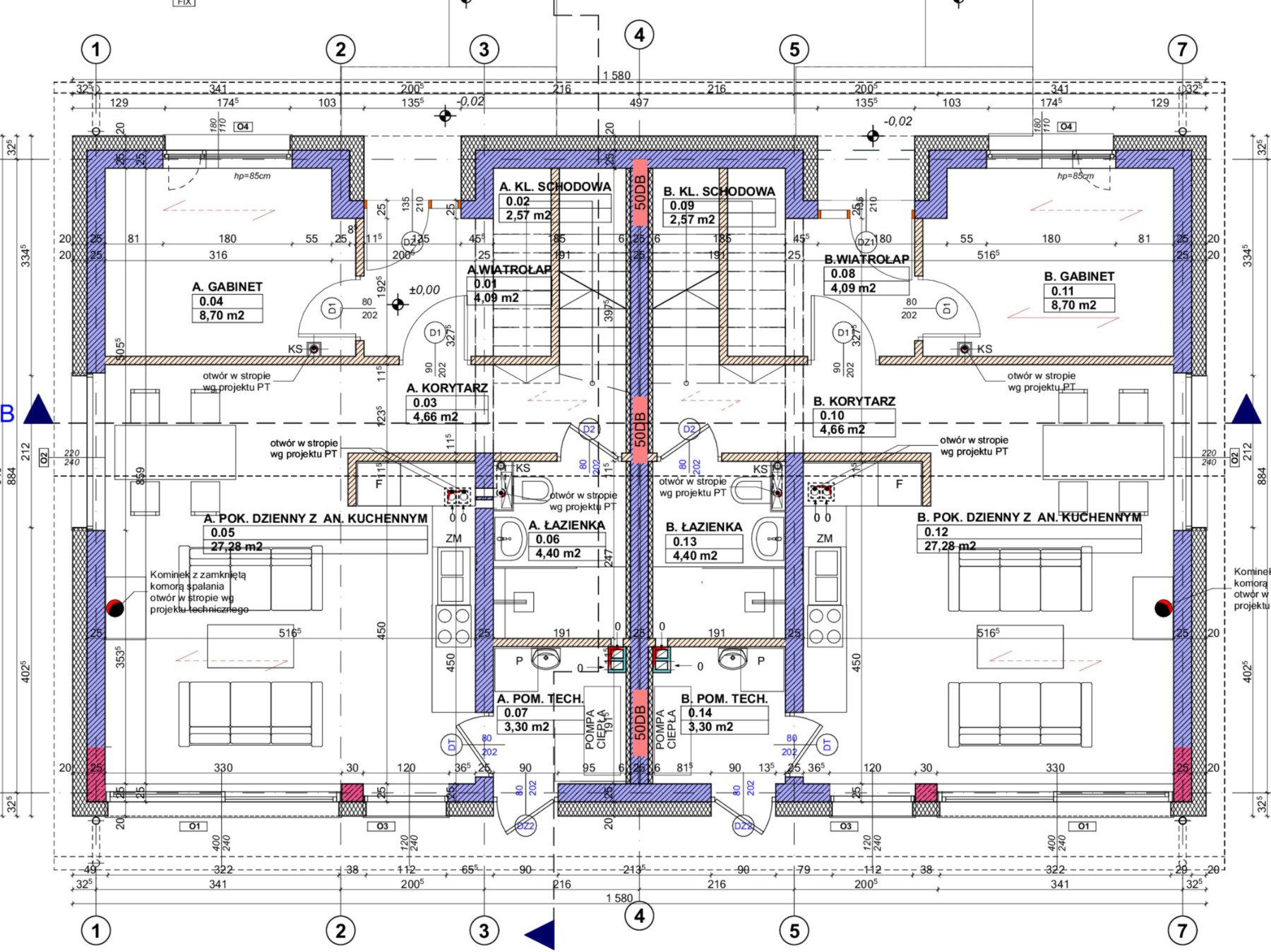 Ogrody 604 - Mieściska - Plan parter