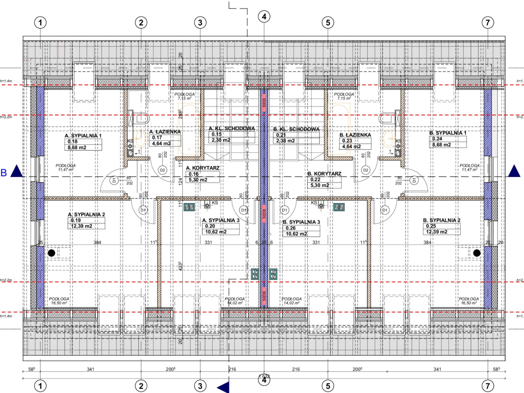 Ogrody 604 - Mieściska - Plan piętro