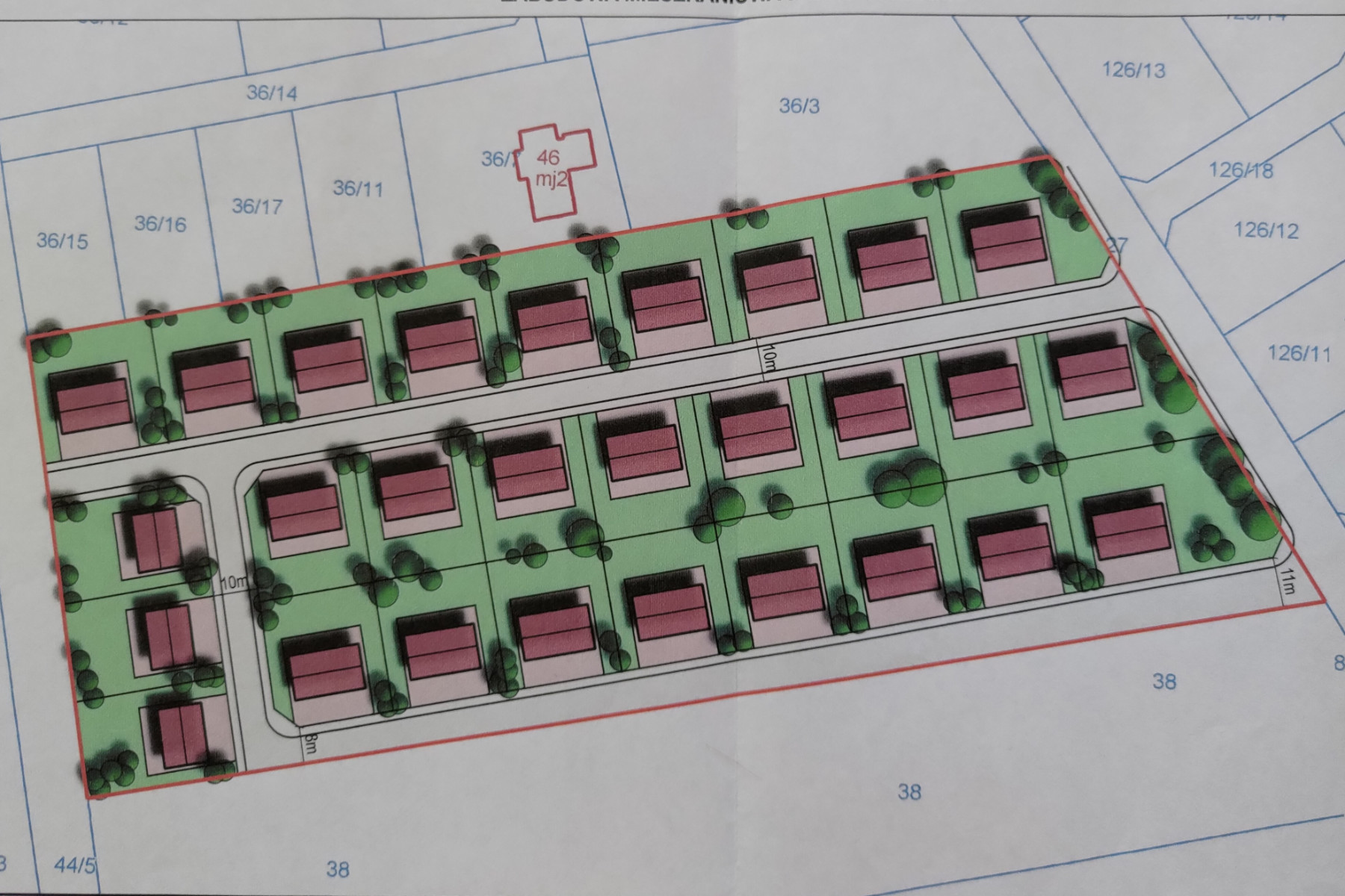 Ogrody 604 - Mieściska - Plan zagospodarowania